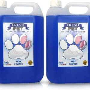 FRESH PET URINE SMELL ODOUR REMOVER 2 x 5L - TRADE Chem (BABY POWDER)