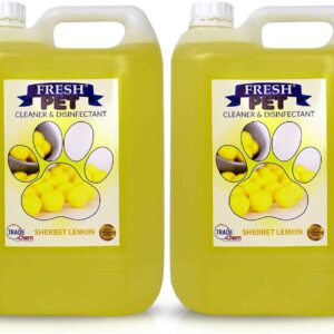 Trade Chemicals FRESH PET URINE SMELL ODOUR REMOVER - 2 x 5L (Sherbet Lemon)