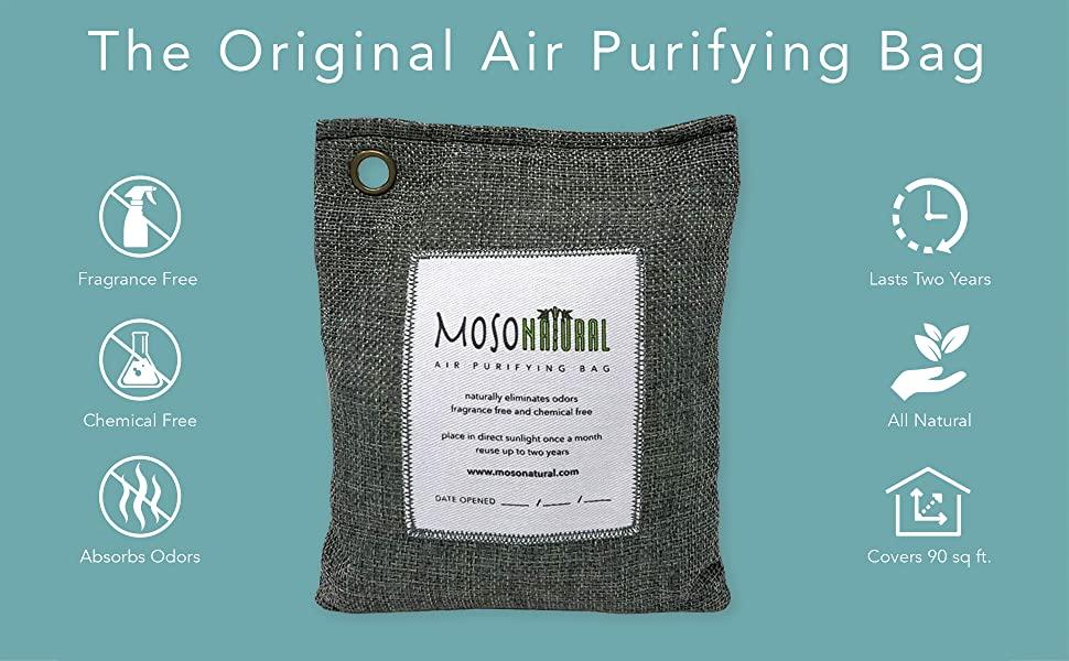 moso natural air purifying bag bamboo charcoal Odour eliminator absorber smell deOdourizer