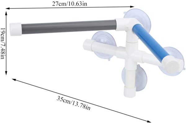 Winnfy Pet Parrot Bath Perches Standing Platform PVC Bird Bath Shower Bathing Perch Stand with Suction Cup for Parrot Macaw - Image 7