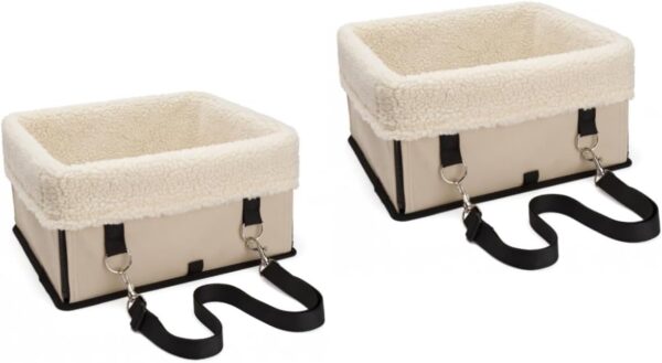 2pcs Car Dog Bag Car Seat Pet Booster Car Seats Sheep Wool Seats Dog Car Booster Seats Pet Seats Car Foldable Carrier Lathe Seats Foldable Pet Bag Pet Bag Seats House Cats and Dogs - Image 8