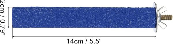PATIKIL 0.8x5.5 Inch Bird Cage Perch, Parrot Stand Paw Grinding Stick Bird for Parakeet Cockatiel Cage Accessory, Blue - Image 2