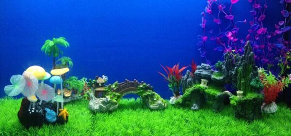 Saim Fish Tank Decorations Aquarium Decoration Resin Arch Bridge Pavilion Fish Tank Ornaments With Tree Aquarium Garden Decor For Fish Tank Landscape Ornament,Medium - Image 8