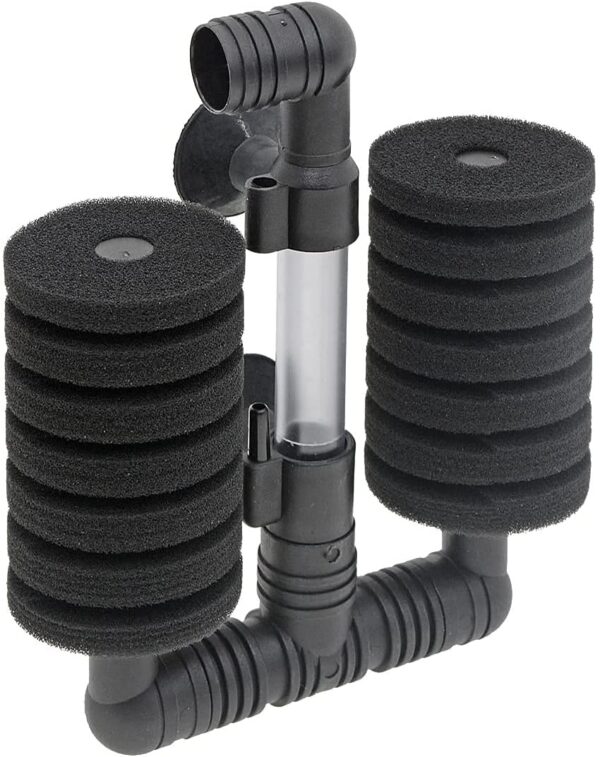 Uotyle Double Sponge Filter, Fish Tank Double Sponges Filters For Aquarium Black Silent Bio-Sponge Filter (Large) - Image 6