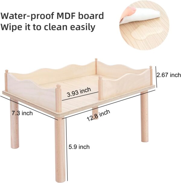 Niteangel Hamster Play Wooden Platform & Multi-Chamber Series Maze Fence for Dwarf Syrian Hamsters Gerbils Mice Degus or Other Small Pets (for 2 Chamber Hideout-Large) - Image 2
