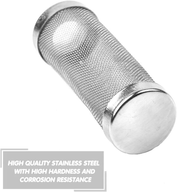 Aquarium Filter Fish Tank Intake Filter,Aquarium Intake Strainer,Filter Inlet Inflow Basket Protector Guard，Stainless Steel Shrimp Filter Guard Aquarium Mesh Net for Protecting Fish Shrimp （12mm） - Image 4