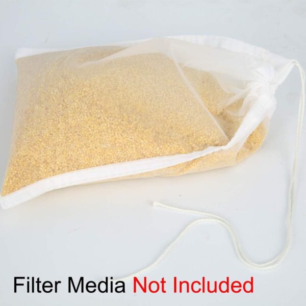 SLSON 5 Pcs Media Filter Bag Aquarium Fine 180 Micron Mesh Filter Bags Reusable Nylon Drawstring Bags for Fish Tank Activated Carbon,Charcoal,Bio Balls Filter Accessories,White - Image 3