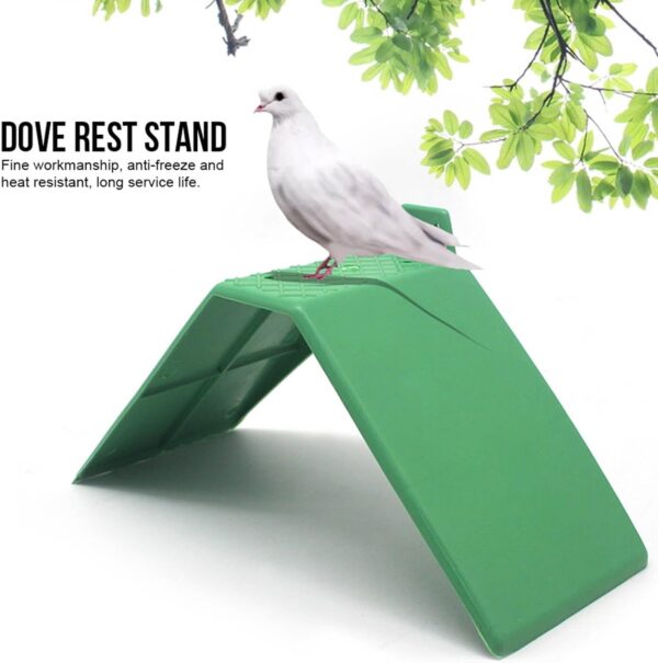 Pigeon Perches,10pcs Birdcage Stands Plastic Small Green Pigeon Perches Anti-Skid Design Dove Rest Stand Roost Frame Bird Supplies Dwelling Accessories Support Cage - Image 3