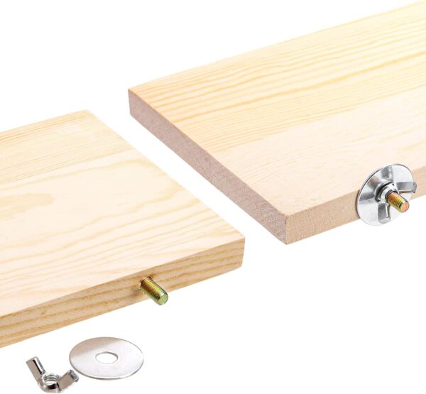 Okllen 3 Pack Wood Bird Platform, Parrot Wood Platform, Wood Pet Climbing Platform Playground Cage for Conure, Chinchilla, Parakeet, Budgie, Cockatiel - Image 3