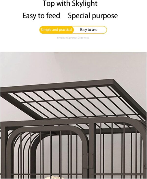 Rabbit Cage, On Wheels Bunny Cage Rabbit Hutch Pet Cage Outdoor Indoor Rabbit Cage House Guinea Pig Cage Removable Pull Out Tray - Image 5