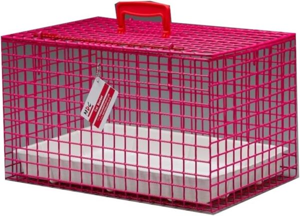 MDC Cat Carrier, all round view, great for travel, ideal for vets visits, top opening, Blue - Image 4