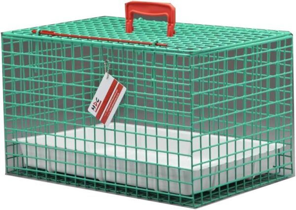 MDC Cat Carrier, all round view, great for travel, ideal for vets visits, top opening, Blue - Image 3