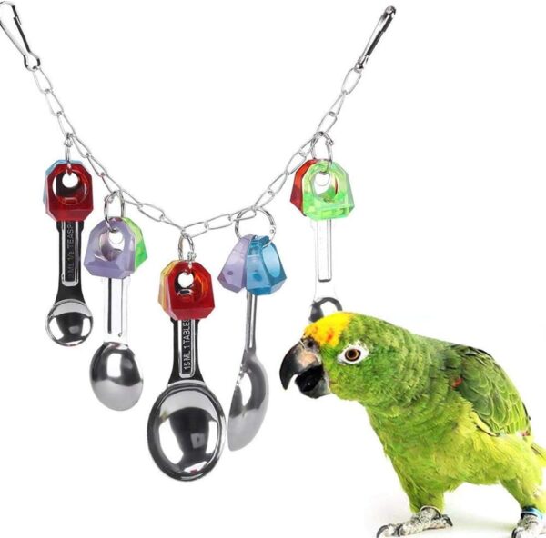 Ycnpeatt 1Piece Bird Swing Toys Parrot Hanging Chewing Toys for Parakeet Cockatiel Conure Cockatoo Macaw African Greys Parrot Cage Toys - Image 5