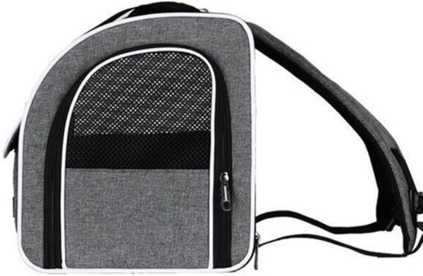 Foldable Pet Carrier,Cat,Small Dog,Puppy,Soft Sided Pets Travel Carrier Bag with Shoulder Strap and Handle,Free Removable Mat,Up to 12kg,50cm*30cm*32cm,Grey - Image 5