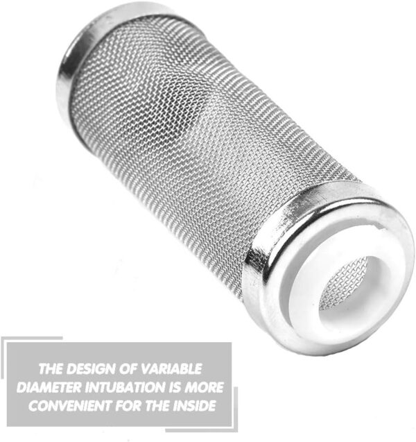 Aquarium Filter Fish Tank Intake Filter,Aquarium Intake Strainer,Filter Inlet Inflow Basket Protector Guard，Stainless Steel Shrimp Filter Guard Aquarium Mesh Net for Protecting Fish Shrimp （12mm） - Image 3