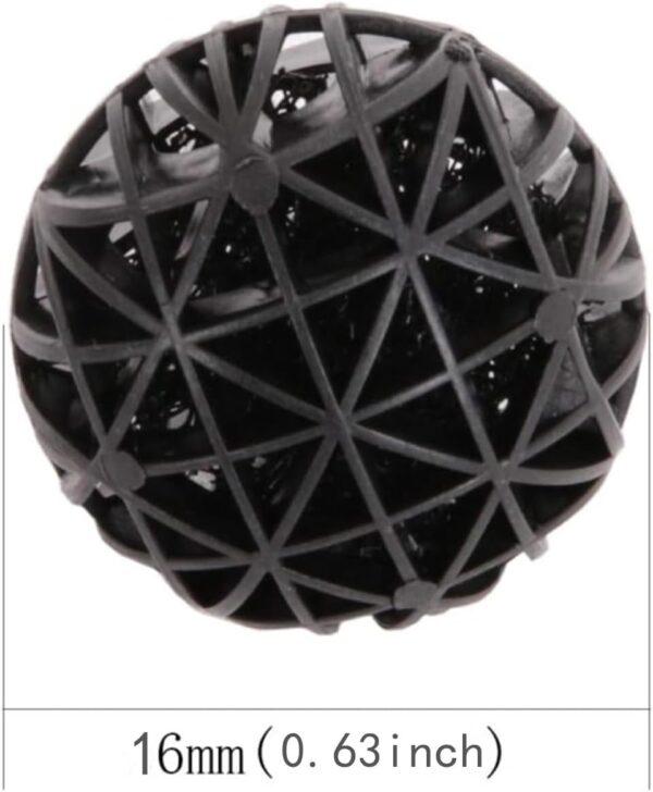 JJiaoLinin Bio Balls, 100 Pcs Bio Porous Filter Biochemical Ball Filter Media Water Filter Material with Cotton Bio Porous Filter Ball Aquarium Pond Fish Tank Bio Balls for Fish Tank Pond - Image 2