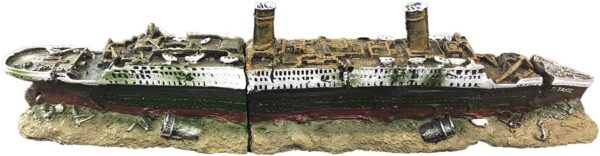 SLOCME Aquarium Titanic Shipwreck Decorations - Resin Material Ship Decorations，Fish Tank Sunken Ship Ornament Aquarium Environment Friendly Decorations - Image 4