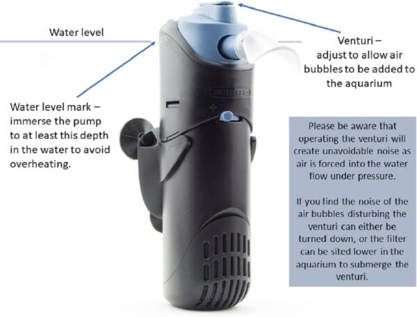 Interpet Internal Aquarium Fish Tank PF1 Power Filter, Cleans Water, for Coldwater & Tropical Aquariums Up to 68 Litre - Image 7