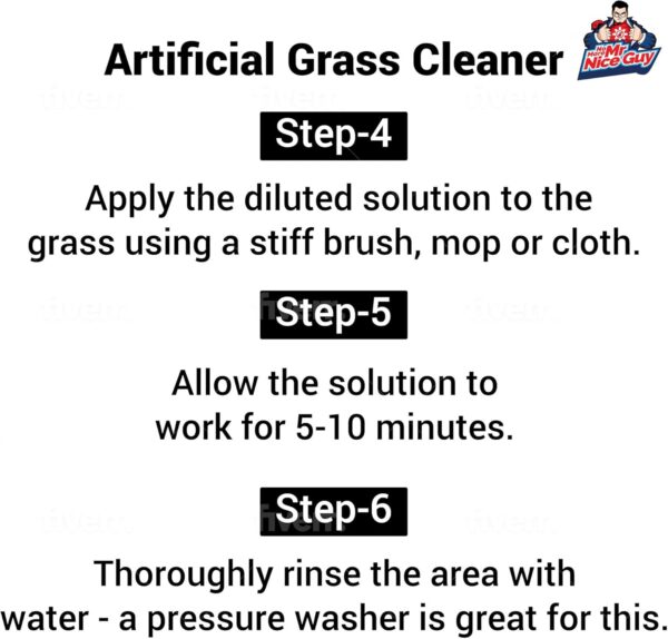 Artificial Grass Cleaner 1L - Odour Eliminator For Astroturfs Including Dog Cat Pet Urine - Bleach-Free - Revives Weathered & Tired Artificial Grass - Removes Stains & Odours - No More Mr Nice Guy - Image 4