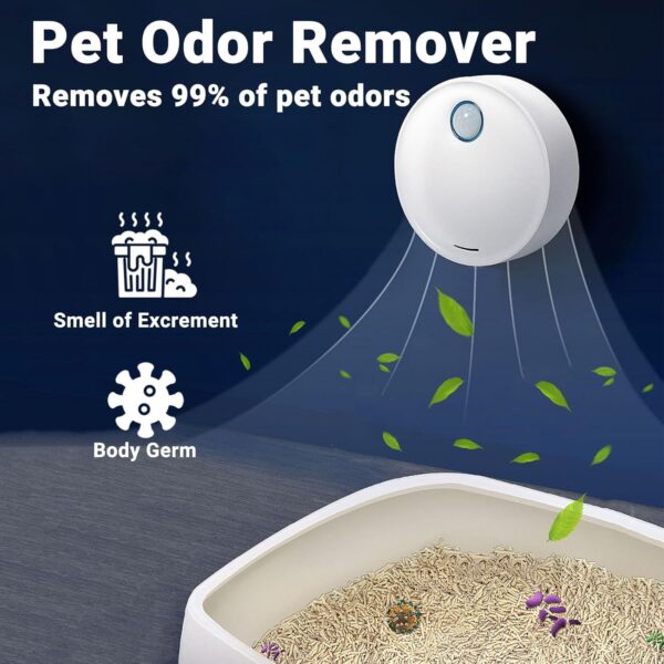 Cat Litter Deodorizer, Pet Odour Remover 99% Deodorization Litter Box Odor Eliminator for Small Animals Toilet or Home, Cat Urine Smell Remover Litter Trays Freshener, Travel Air Purifiers - Image 2