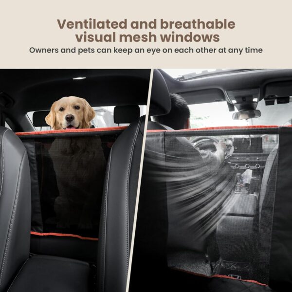 Pecute Extra Stable Dog Car Seat - Reinforced Dog Car Seat Medium Sized Dog with Breathable Mesh & Adjustable Dog Seat Belt, Robust and Waterproof Pet Car Seat for the Back Seat of the Car - Image 7