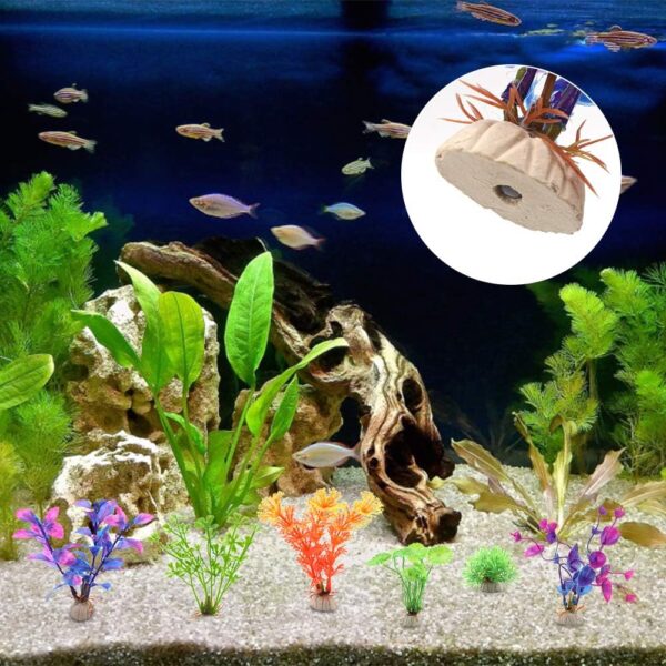 Huayue 15 x Aquarium Plants Decoration, Plastic Plants Aquarium Artificial Ornamental Plants for Aquatic Plants Plastic with Different Sizes Colours and Shapes - Image 4