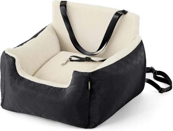 Lesure Small Dog Car Seat - Waterproof Dog Booster Seat, Car Dog Seat For Medium Dog With Storage Pockets, Clip-On Leash For Pet Travel Carrier Bed,54.5x49.5x38cm, Black - Image 7