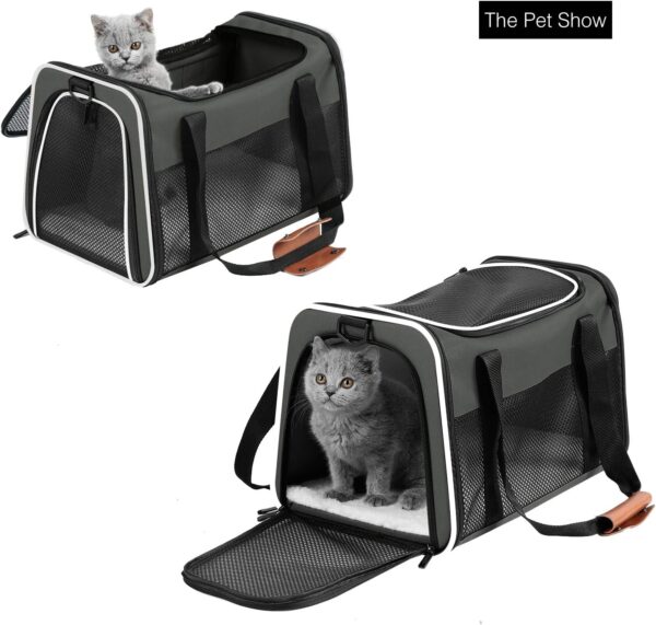 Akinerri Airline Approved Pet Carriers,Soft Sided Collapsible Pet Travel Carrier for Medium Puppy and Cats, Cats Carrier, Pet Carriers for Small Medium Cats… - Image 3