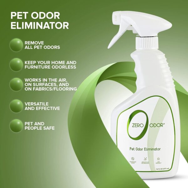 Zero Odor Pet Odor Eliminator - Air Cleaner, Purifier & Deodorizer - More Than an Air Freshener - Actually Eliminates Odors at a Molecular Level - Trigger Spray (16 ounces) - Image 5