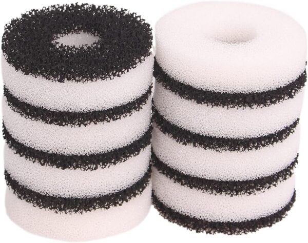 INGVIEE Compatible Filter Carbon Ring Service Kit Fit for Biorb Aquarium (8x Foam, 8x Carbon) - Image 2