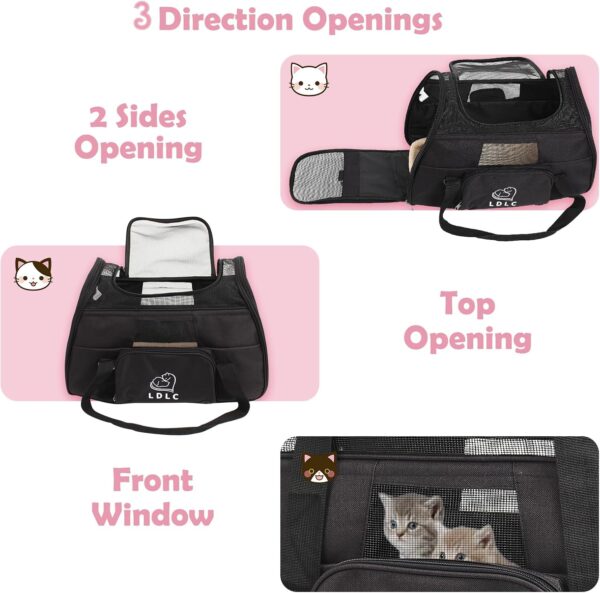 DAWOO Cat Carrier Airline-Approved Travel Pet Carrier,Dog Carrier,Suitable for Small and Medium-Sized Cats and Dogs - Image 2