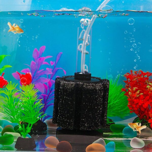 SENZEAL S Size Bio Sponge Filters Biochemical Foam Filter for Aquarium Fish Tank Air Pump with Check Valve Black - Image 7