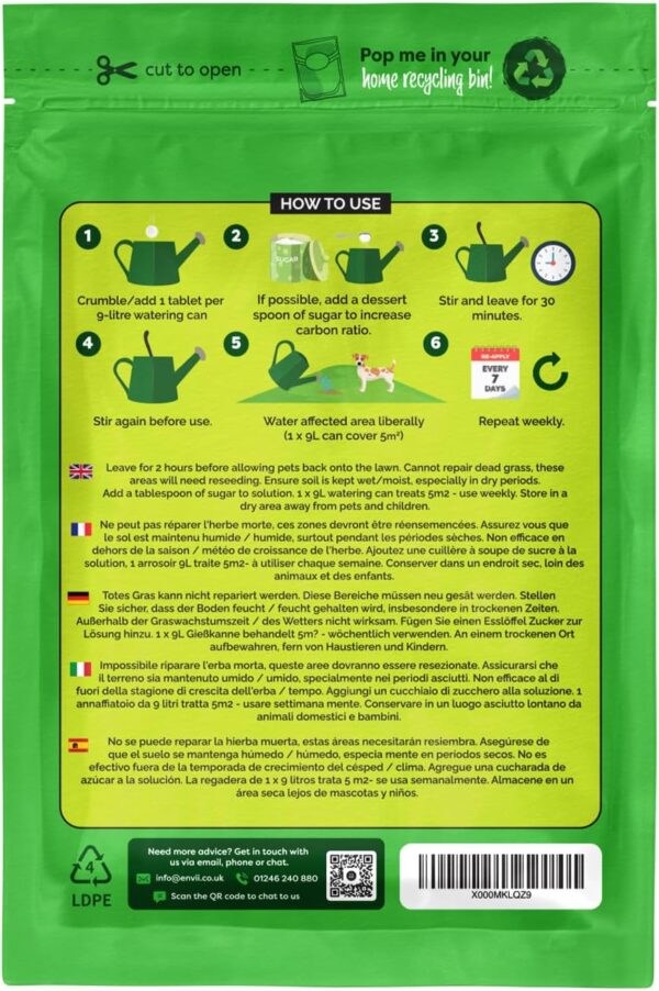 Envii Neuturine – Effective Dog Urine Neutraliser for Grass, Lawn Patch Repair, Stop Dog Wee Burning Grass, Dog Pee Grass Repair, Safe for All Pets & Wildlife - Image 2