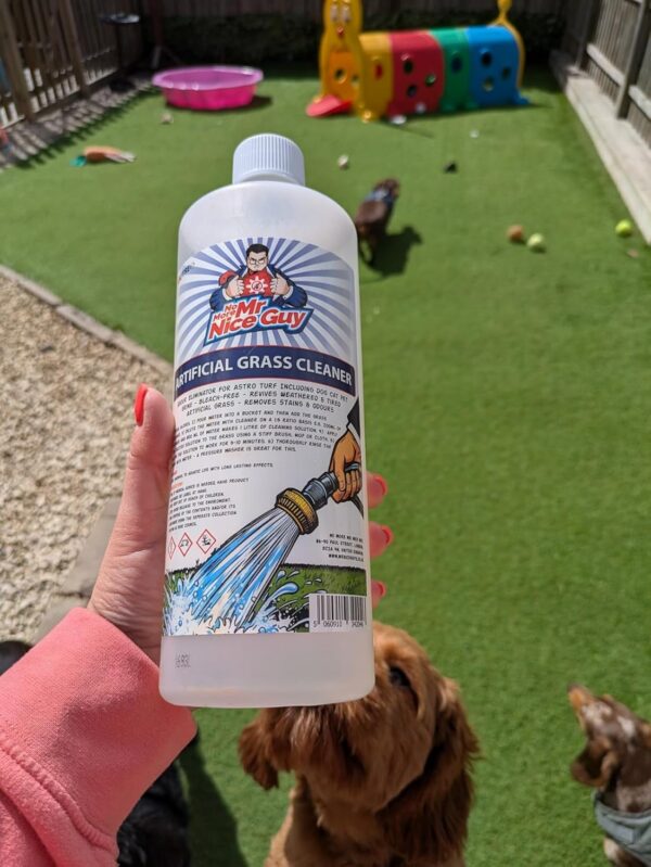 Artificial Grass Cleaner 1L - Odour Eliminator For Astroturfs Including Dog Cat Pet Urine - Bleach-Free - Revives Weathered & Tired Artificial Grass - Removes Stains & Odours - No More Mr Nice Guy - Image 6