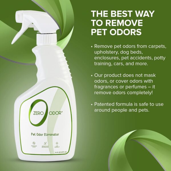 Zero Odor Pet Odor Eliminator - Air Cleaner, Purifier & Deodorizer - More Than an Air Freshener - Actually Eliminates Odors at a Molecular Level - Trigger Spray (16 ounces) - Image 6