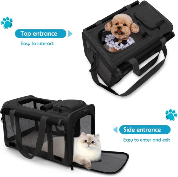 ALLSOPETS Pet Carrier Bag Cat Carrier Handbag Portable Dog Travel Bag Shoulder Bag Suitable for Both Long and Short Trips Used for Cats Dogs Puppies Under 9KG Black - Image 3