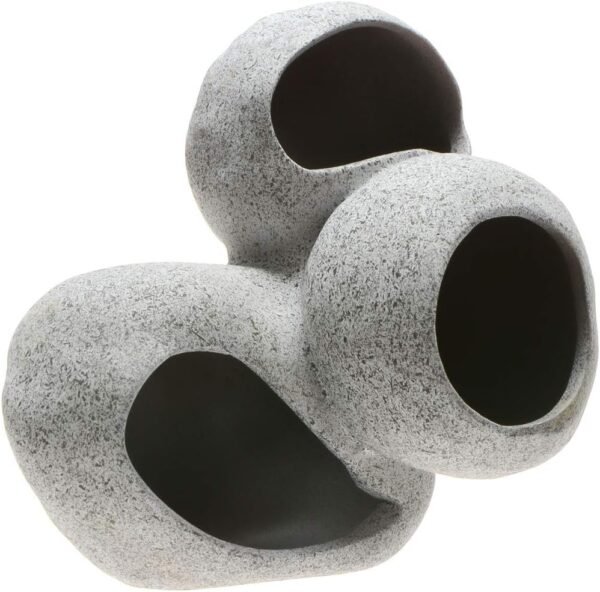 Cave Aquarium Ornaments Ceramic Breeding Shelter Realistic Stone Pot Shape House Fish Tank Decoration for Baby Betta Fishes Cichlid Shrimp Play Hide Rest - Image 4