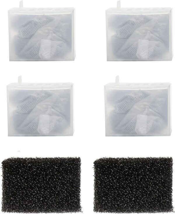 NICREW Replace Cartridge for Fish Tank Filter 150L/H & 200L/H, Aquarium Filter Foam and Active Carbon - Image 3