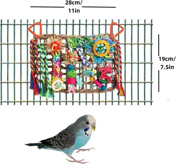 LIANRISES Bird Toys Budgie Toys And Accessories Cockatiel Toys Bird Toys For Caged Birds Parrot Toys Bird Cage Toys Lovebrid Shredding Seagrass Foraging Toys - Image 2
