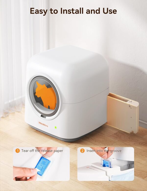 MeoWant Pet Odor Eliminator, Cat Toilet Odor Remover Effective Deodorant Automatic Cat Litter Box Odor Deodorant Gel for MW-LR01 Smart Cat Litter Tray - Image 4