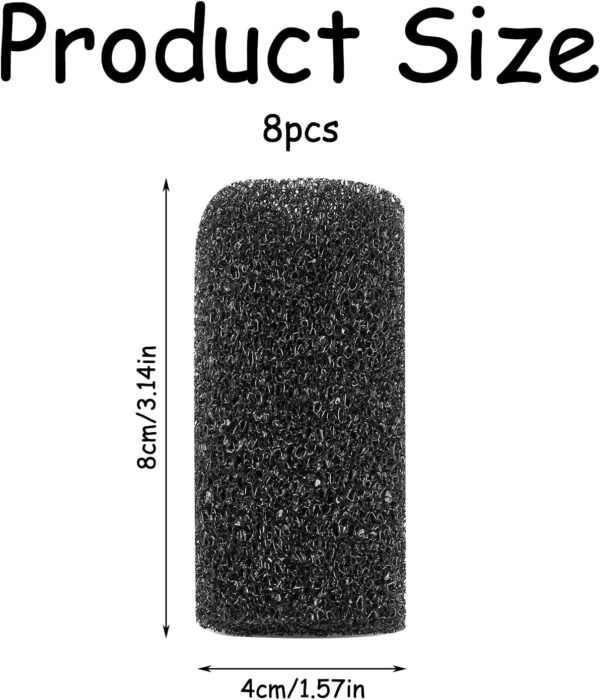 Rumyve 8 Pcs Aquarium Pump Sponge Filters,Safe Reuasble Sponge Pre-Filter,Sponge Cover Replacement Filters for Fish Tank Aquarium Pump Filtring - Image 2