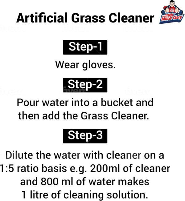 Artificial Grass Cleaner 1L - Odour Eliminator For Astroturfs Including Dog Cat Pet Urine - Bleach-Free - Revives Weathered & Tired Artificial Grass - Removes Stains & Odours - No More Mr Nice Guy - Image 3