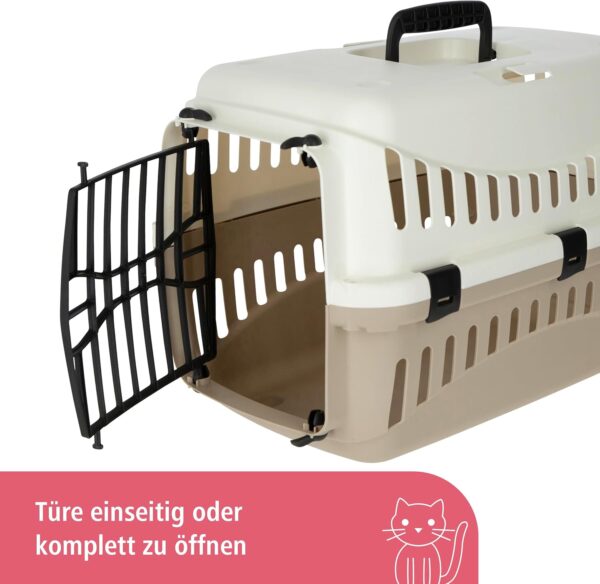 Kerbl Transport Box Expedion with Plastic Door, 45 x 30 x 30 cm, Cream/ Taupe - Image 2