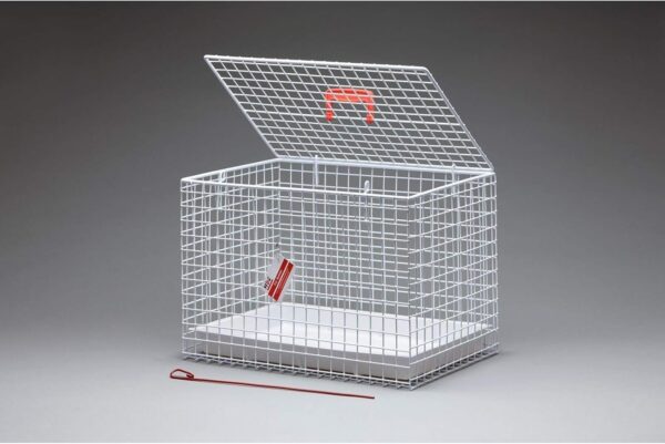 MDC Cat Carrier, all round view, great for travel, ideal for vets visits, top opening, Blue - Image 5