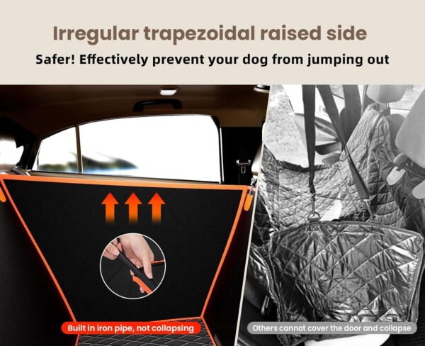 Pecute Extra Stable Dog Car Seat - Reinforced Dog Car Seat Medium Sized Dog with Breathable Mesh & Adjustable Dog Seat Belt, Robust and Waterproof Pet Car Seat for the Back Seat of the Car - Image 4
