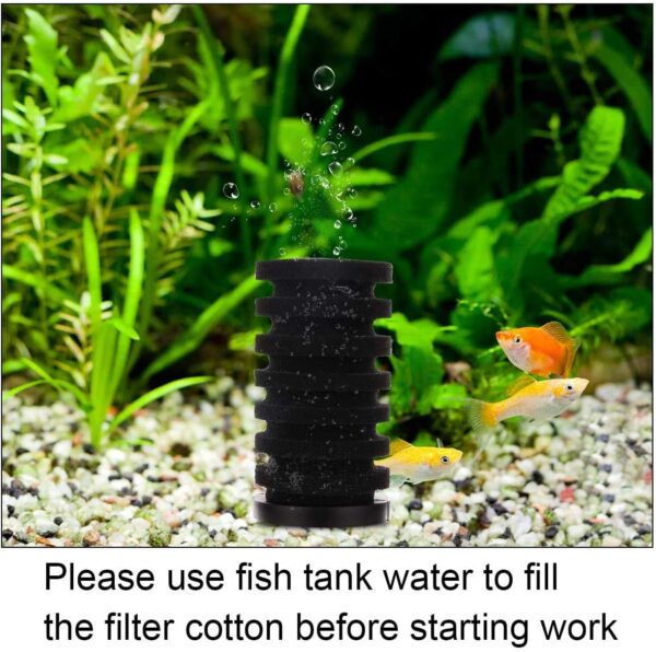 QANVEE QS100A Aquarium Double Sponge Filter Super Biochemical Filter Sponges for FishTank Aquarium Filter with Media Container for Fish Tank Oxygen Increasing and Cycle (Filter) - Image 7