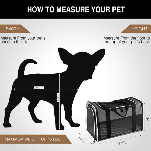 Akinerri Airline Approved Pet Carriers,Soft Sided Collapsible Pet Travel Carrier for Medium Puppy and Cats, Cats Carrier, Pet Carriers for Small Medium Cats… - Image 2