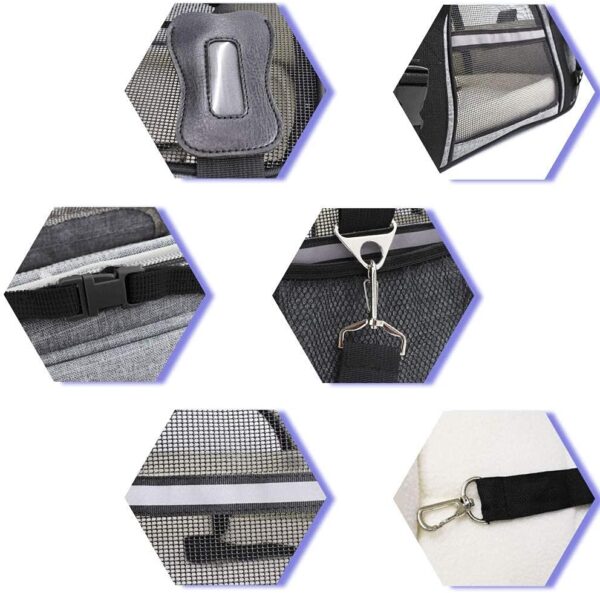 Pet Carrier Bag Foldable Portable Cat Carrier Bag Top Opening Travel Friendly with Removable Mat Breathable Mesh for Dogs Cats Puppy Kitten - Image 2