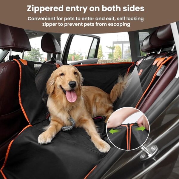 Pecute Extra Stable Dog Car Seat - Reinforced Dog Car Seat Medium Sized Dog with Breathable Mesh & Adjustable Dog Seat Belt, Robust and Waterproof Pet Car Seat for the Back Seat of the Car - Image 6