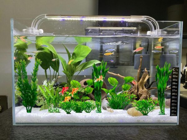 BEGONDIS 16pcs Aquarium Artificial Green Water Plants, Green Fish Tank Plastic Decorations Plant, Fake Fish Tank Decor - Image 2
